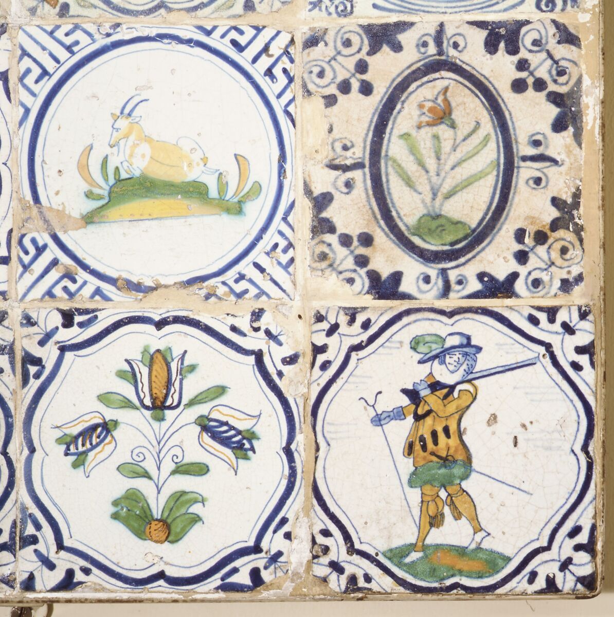 Tile, Tin-glazed earthenware, Dutch 