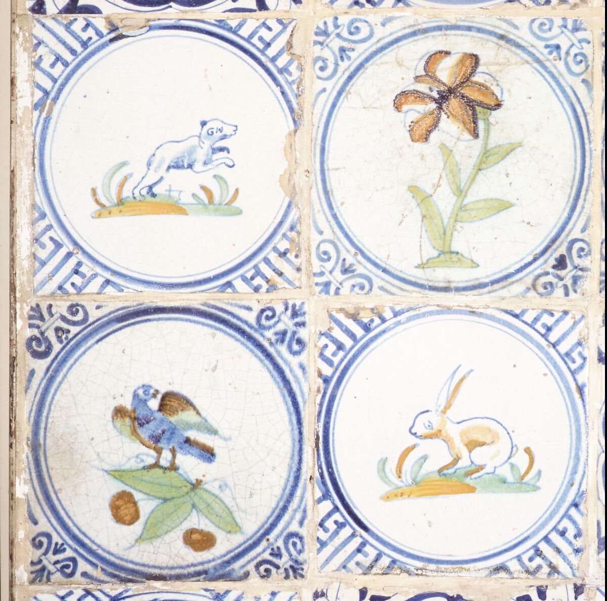 Tile, Tin-glazed earthenware, Dutch 