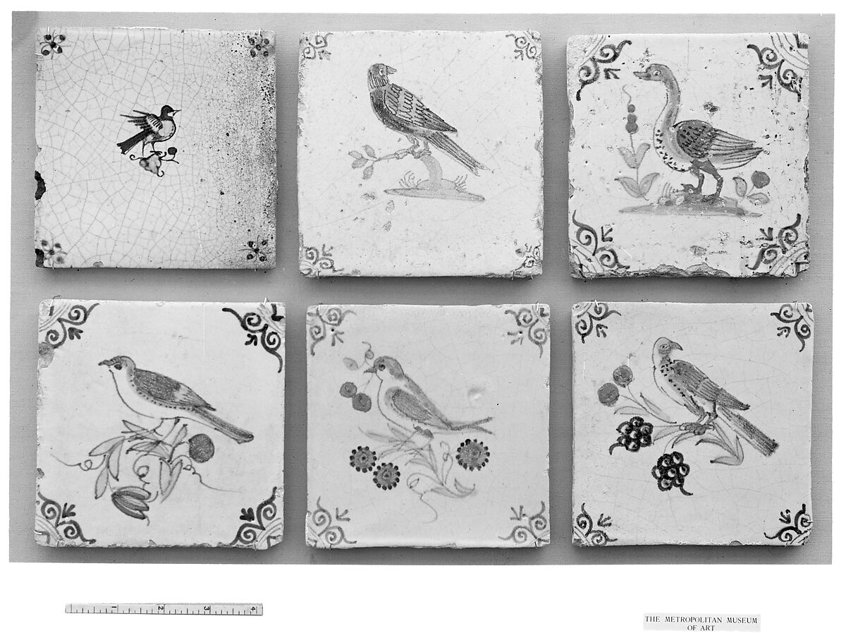 Tile, Tin-glazed earthenware, Dutch 