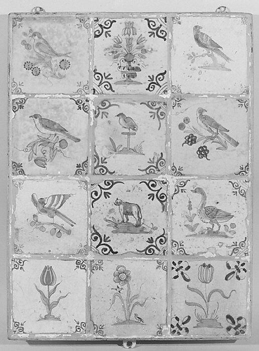 Tile, Delftware (tin-glazed earthenware), Dutch