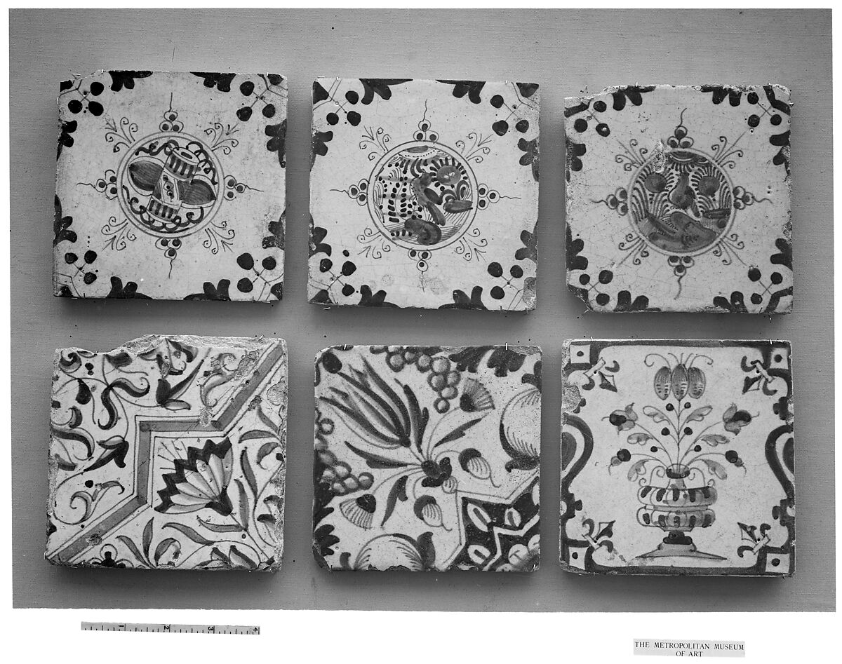 Tile, Tin-glazed earthenware, Dutch 