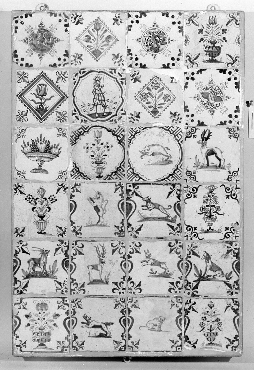 Tile, Delftware (tin-glazed earthenware), Dutch