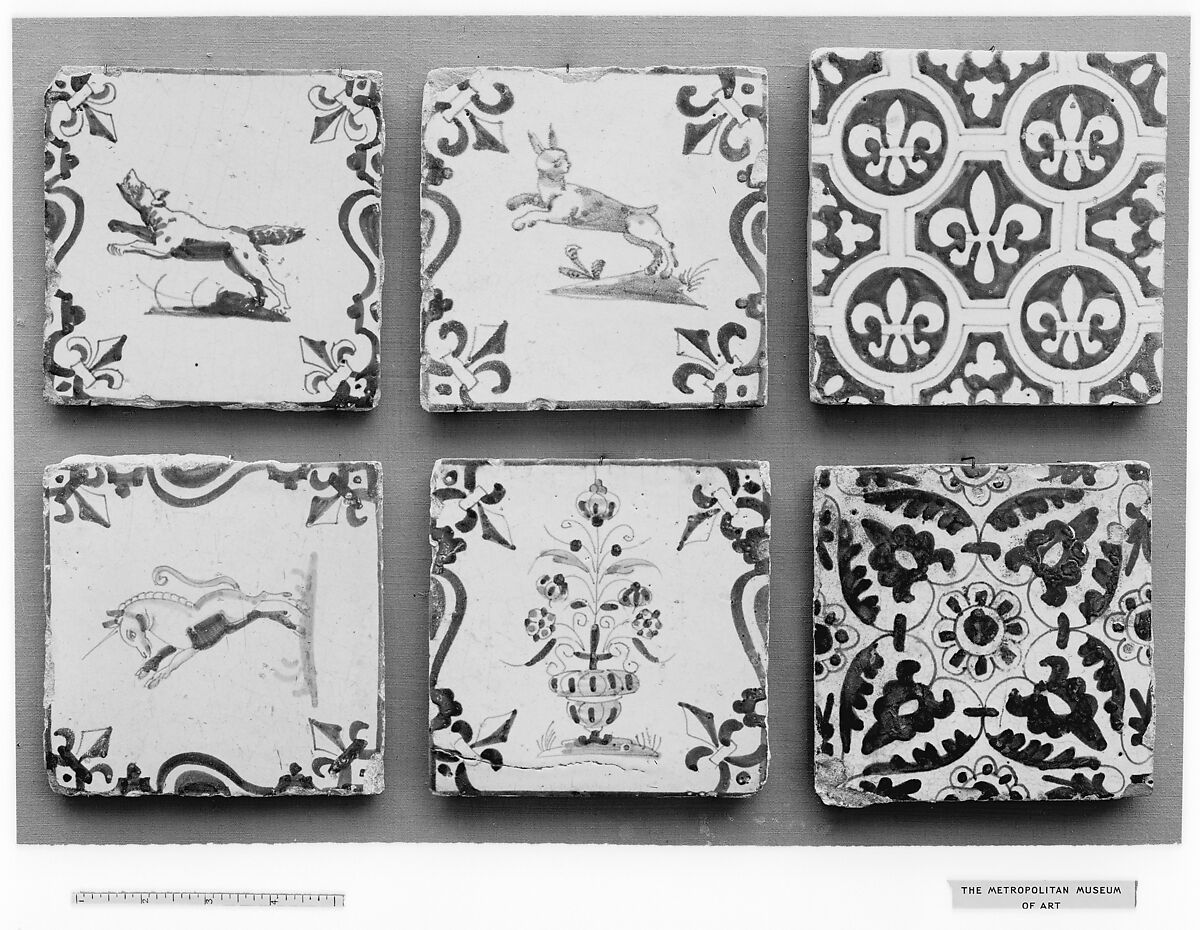 Tile, Tin-glazed earthenware, Dutch 