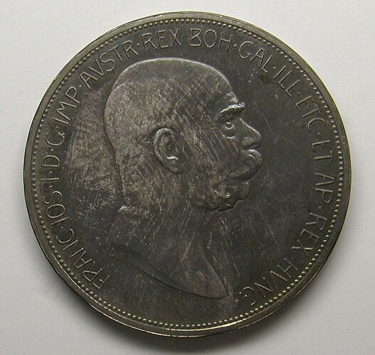 Austrian 5 crown-piece commemorating the 60th anniversary of the reign of Emperor Francis Joseph