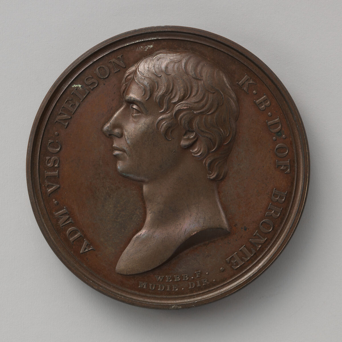 In Memory of Lord Nelson, Medalist (reverse): Jean-Pierre Droz (French, La Chaux-de-Fonds, Neuchâtel 1746–1823 Paris), Bronze, British 