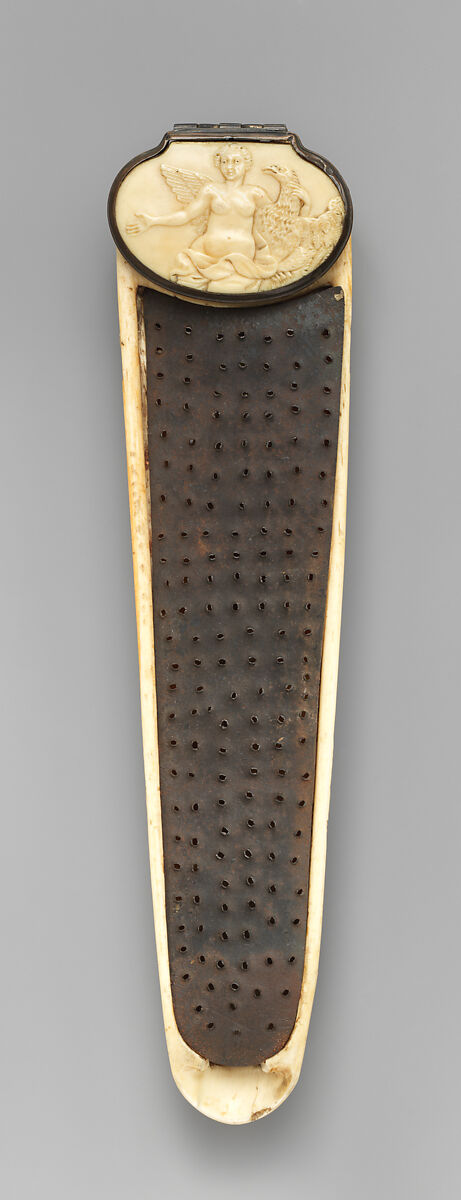 Tobacco rasp, Ivory, copper mounts, French