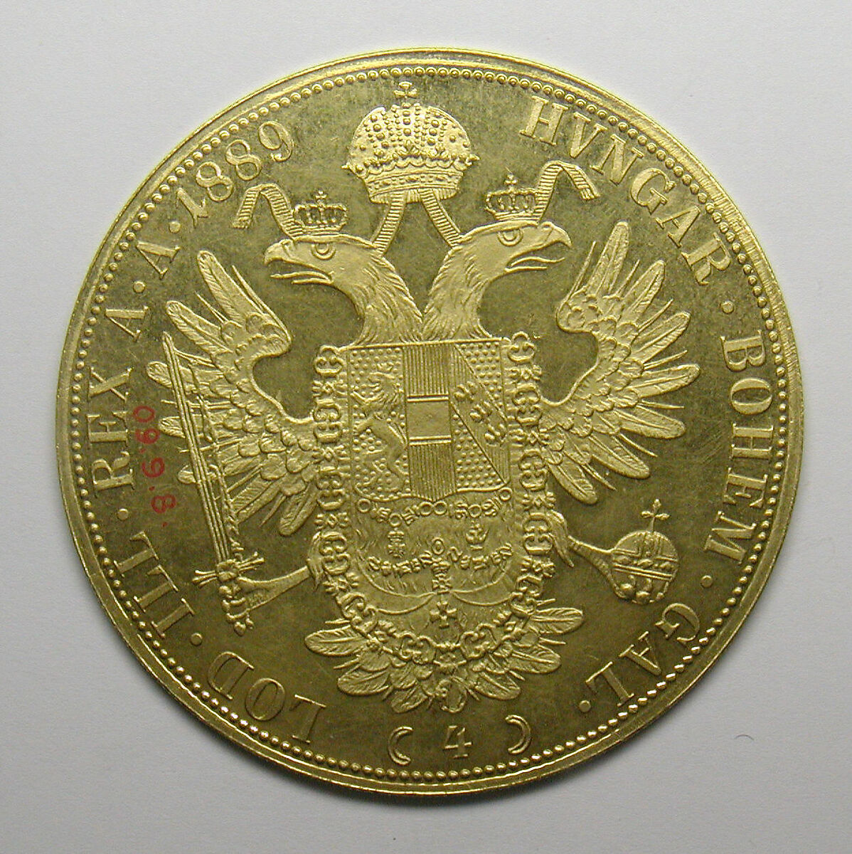 Quad ducat of Francis Joseph I, Emperor of Austria, Gold, Austrian