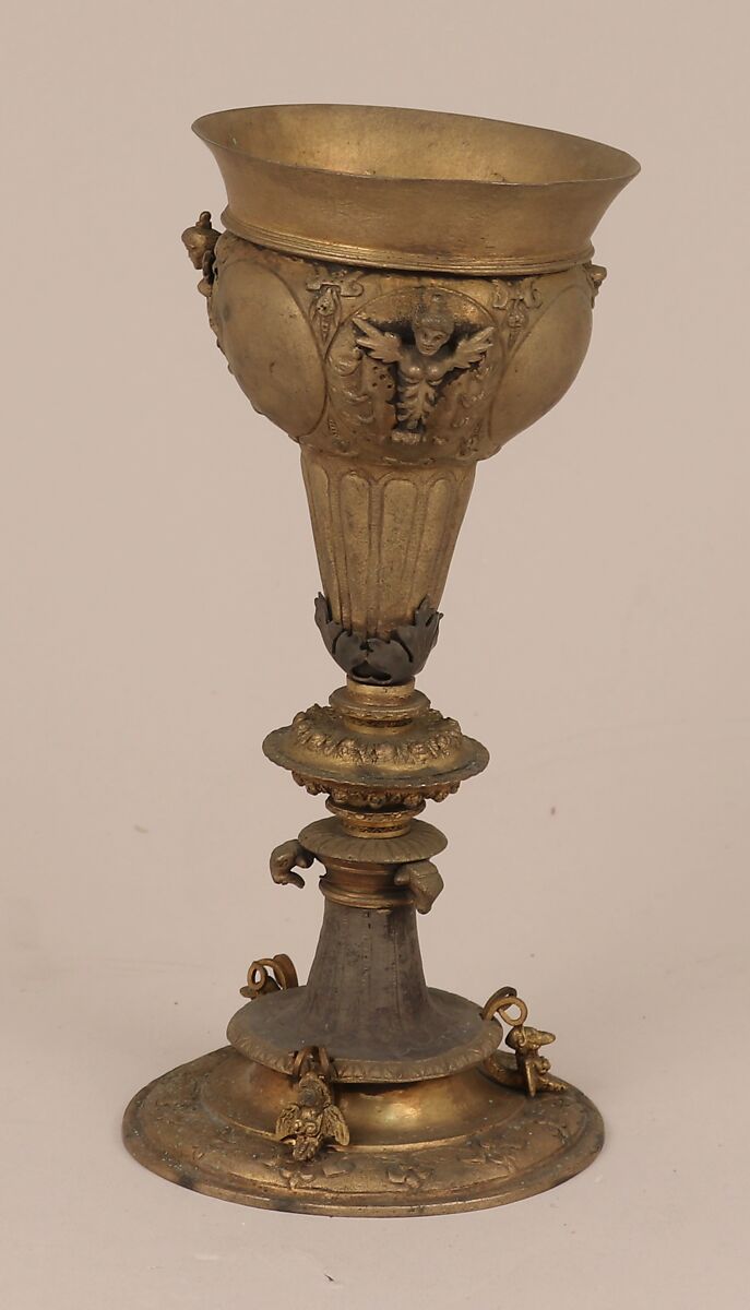 Goblet, Silver on base metal, parcel gilt, British, after Hungarian original 