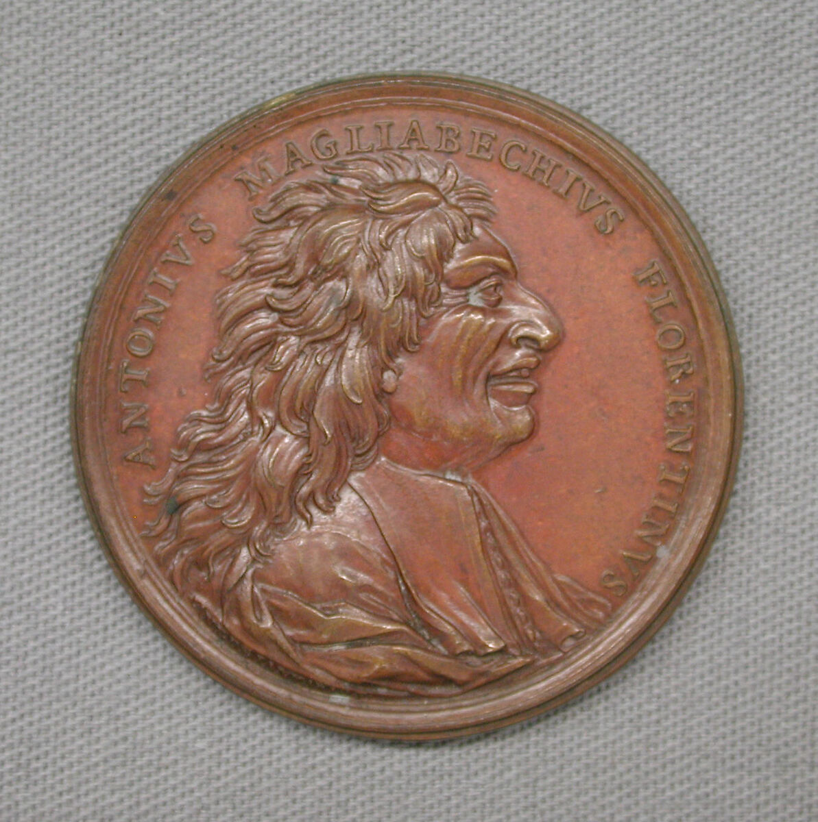 In Honor of Antonio Magliabecchi, Florentine Librarian, Medalist: Maria Antonio di Gennaro (Italian, Naples ac. 1675–1744 Vienna), Bronze, Italian 