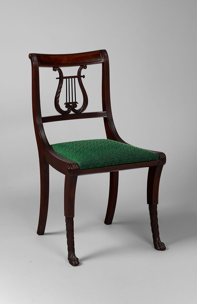Side Chair, Mahogany with ash, yellow poplar, American 