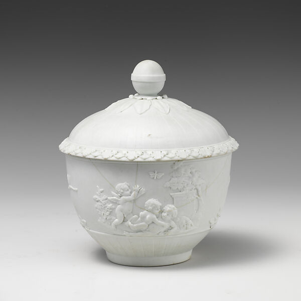 Sugar bowl with cover, Josiah Wedgwood and Sons (British, Etruria, Staffordshire, 1759–present), Jasperware, British, Etruria, Staffordshire