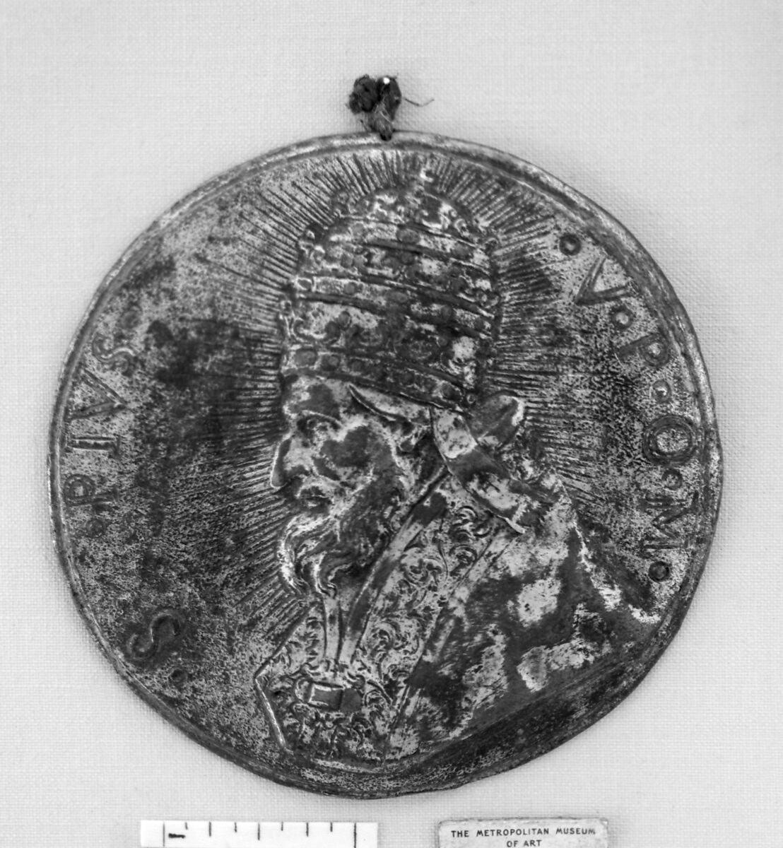 Pope St. Pius V. (Michele Ghisleri, b. 1504, Pope 1566, d. 1572, canonized 1712), Gilt bronze, Italian 