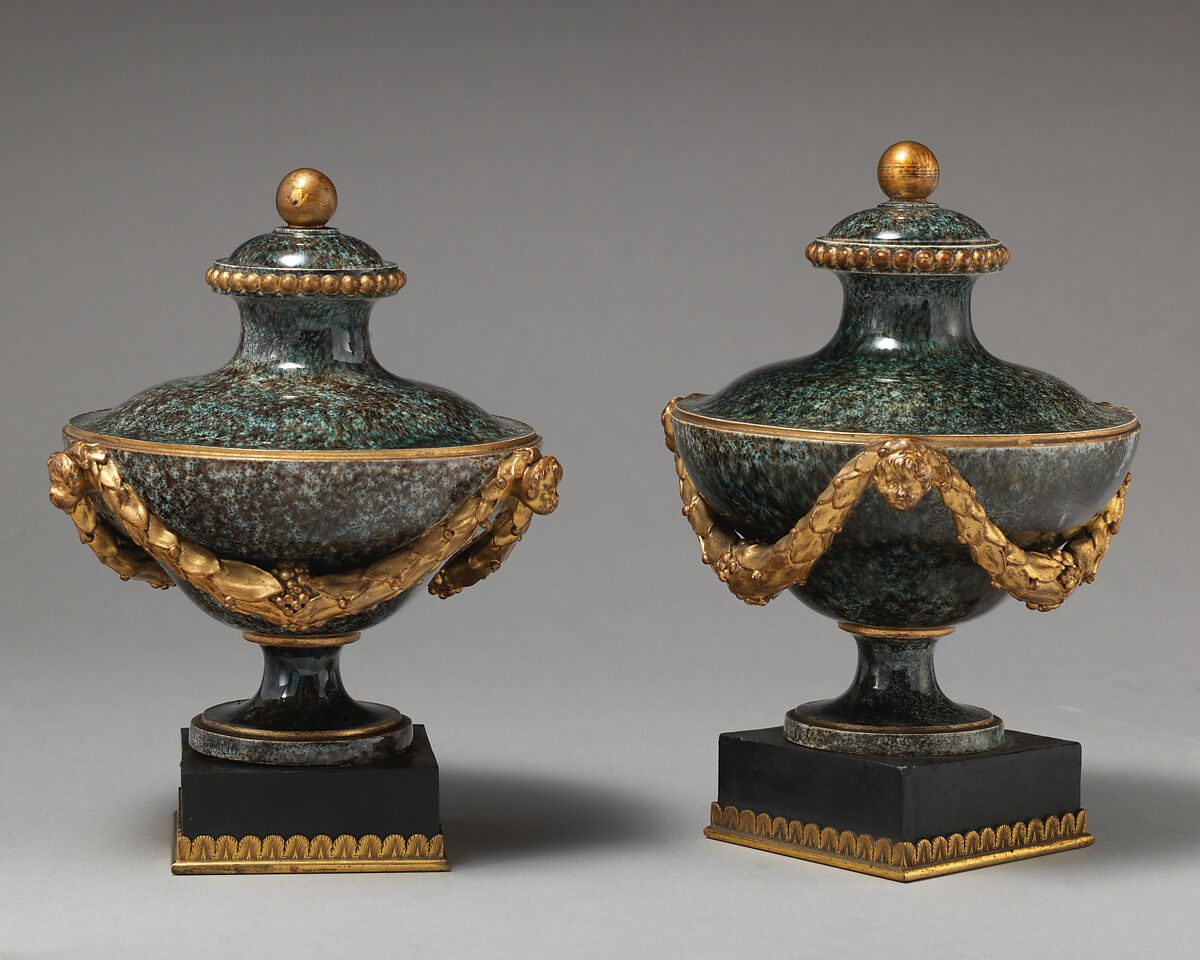 Vase with cover, Wedgwood and Bentley (British, Etruria, Staffordshire, 1769–1780), Porphyry ware, British, Etruria, Staffordshire