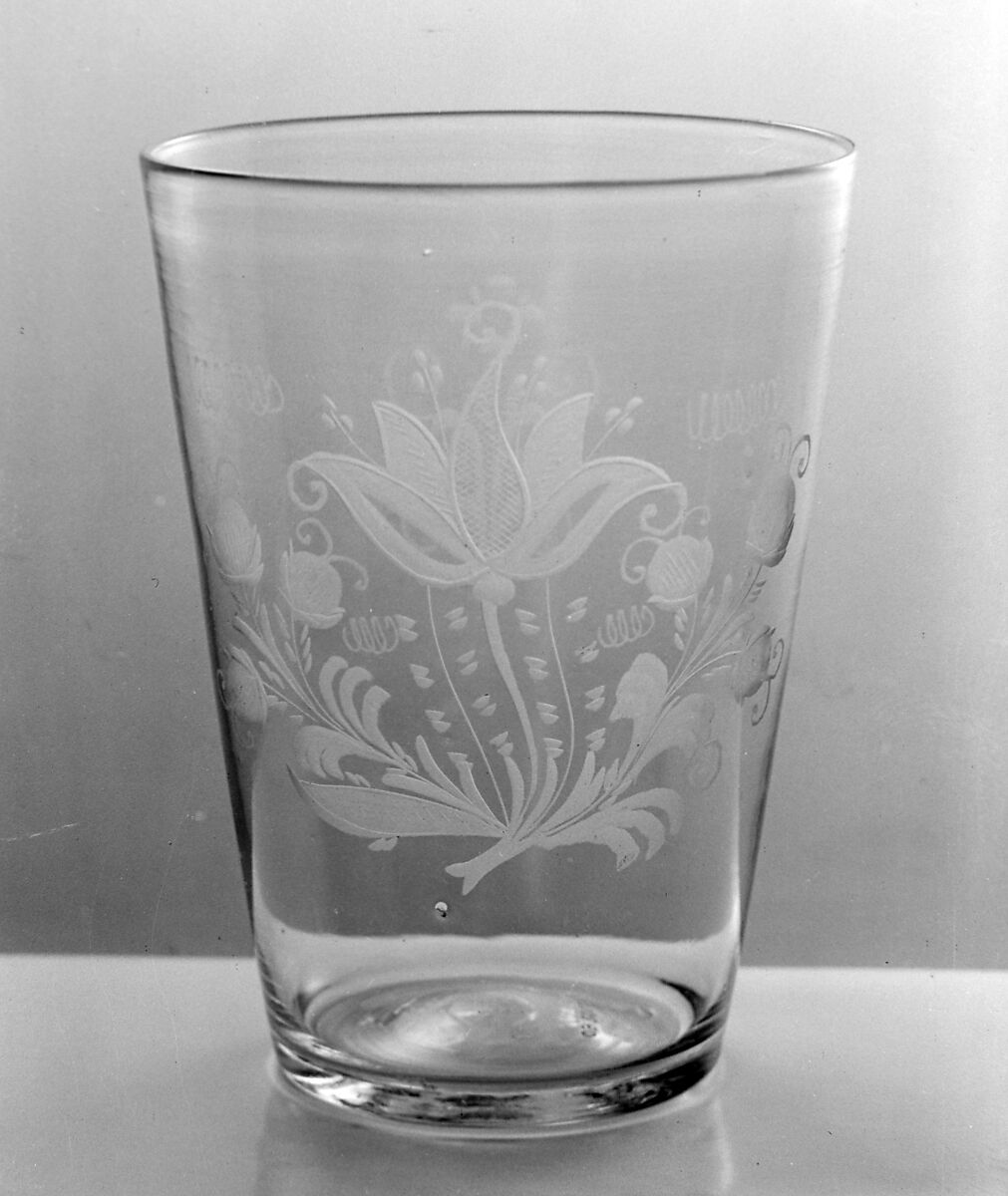 Flip or toddy glass, Glass, Dutch 