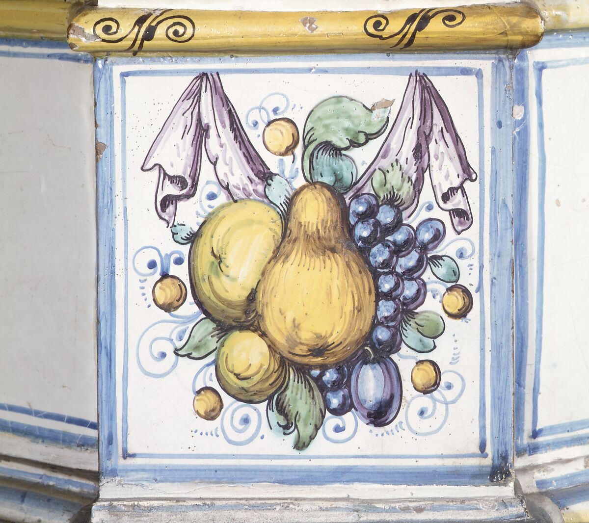 Stove, Attributed to the pottery of David II Pfau (1644–1702), Faience (tin-glazed earthenware), Swiss, Winterthur