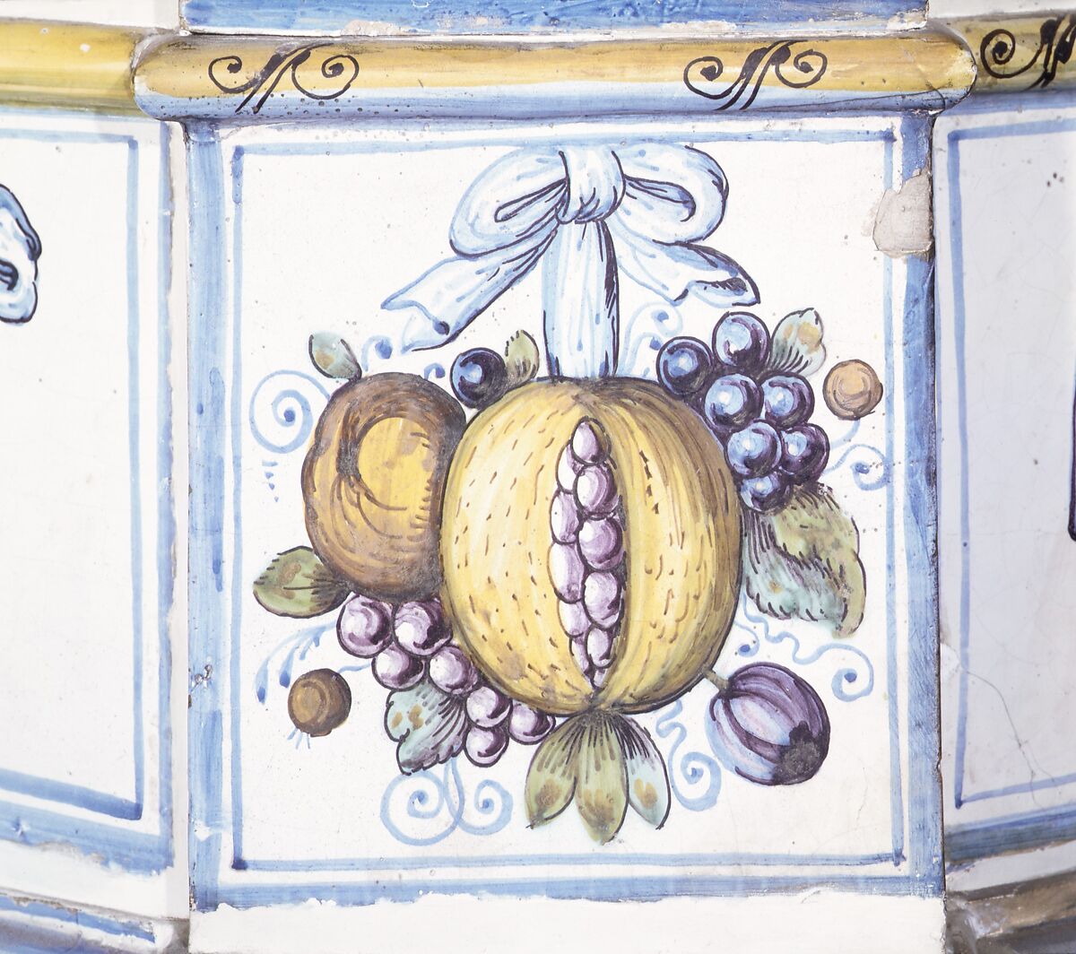 Stove, Attributed to the pottery of David II Pfau (1644–1702), Faience (tin-glazed earthenware), Swiss, Winterthur