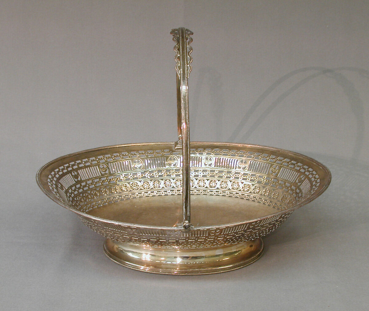 Cake basket, Probably by Tudor and Leader, Sheffield plate, British 