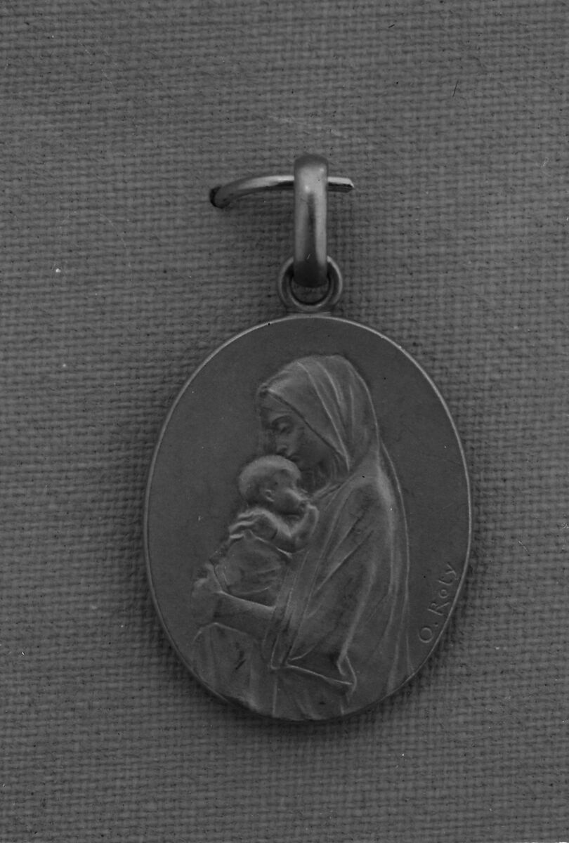Virgin and Child, Medalist: Louis-Oscar Roty (French, Paris 1846–1911 Paris), Gold, struck, French 