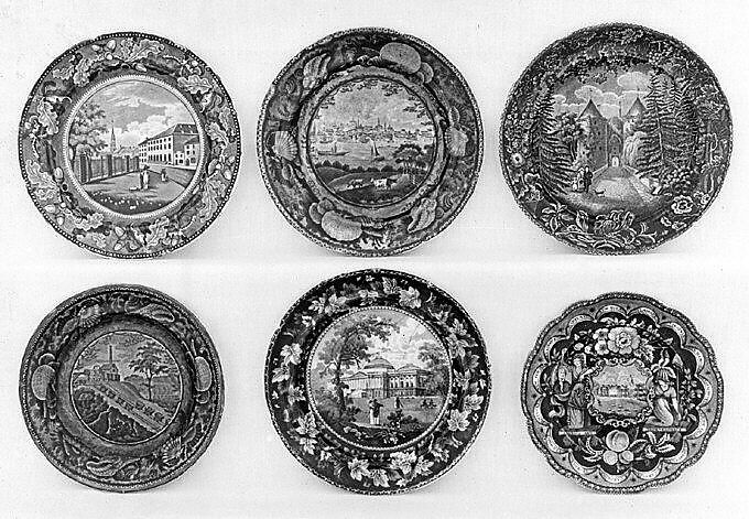 Plate, Enoch Wood &amp; Sons (British, active Burslem, 1818–46), Staffordshire printed ware, British, Burslem, Staffordshire 