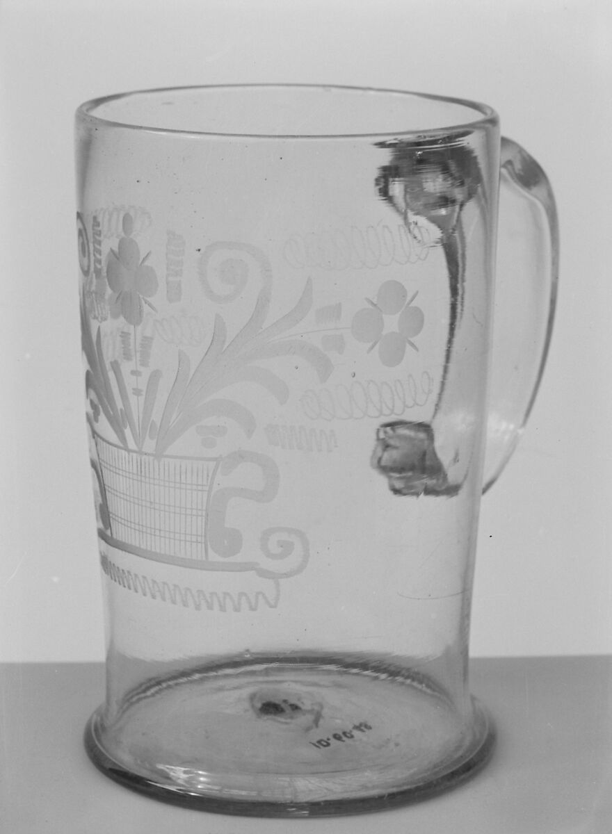 Mug, Glass, probably German 