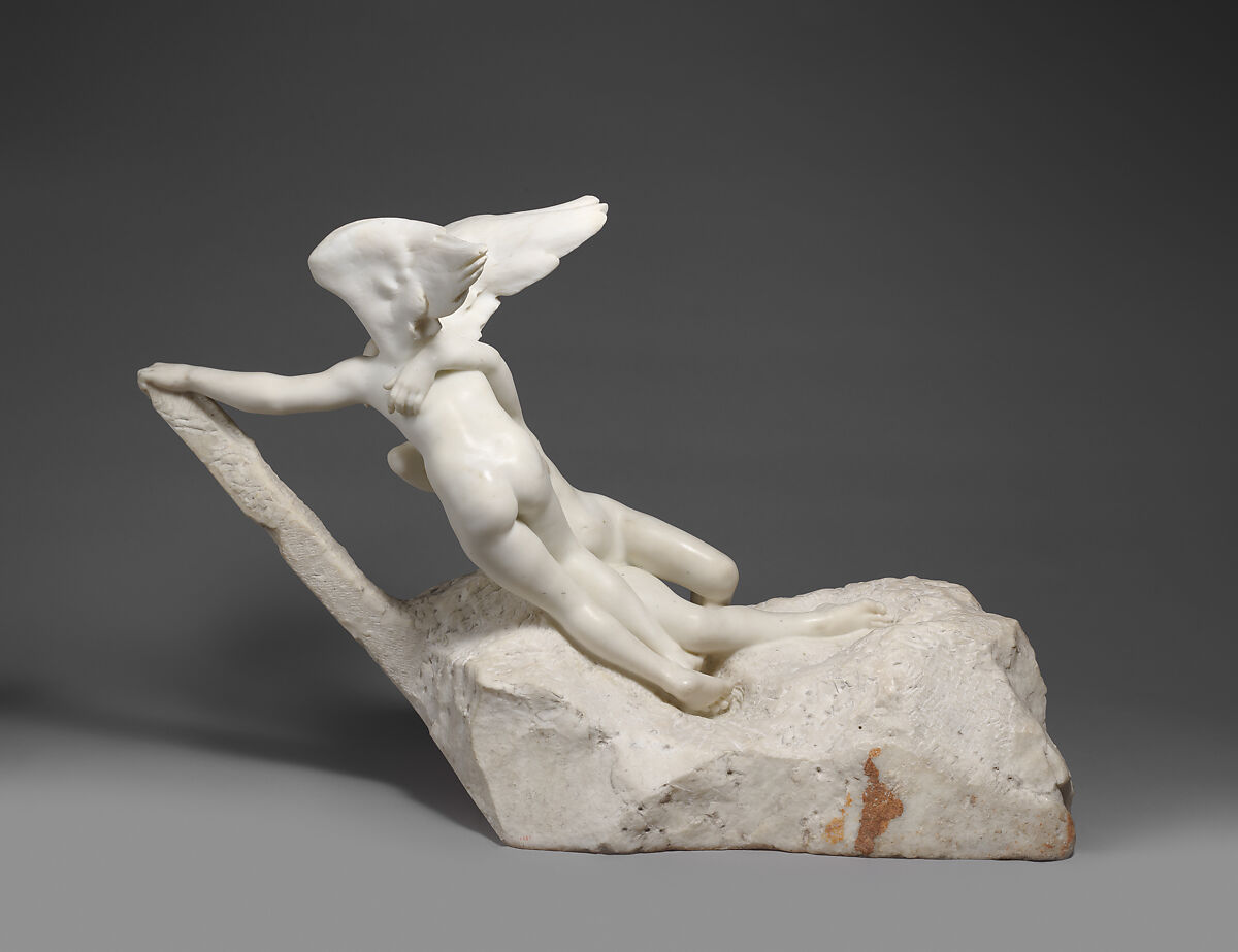 Cupid and Psyche, Auguste Rodin (French, Paris 1840–1917 Meudon), Marble, French