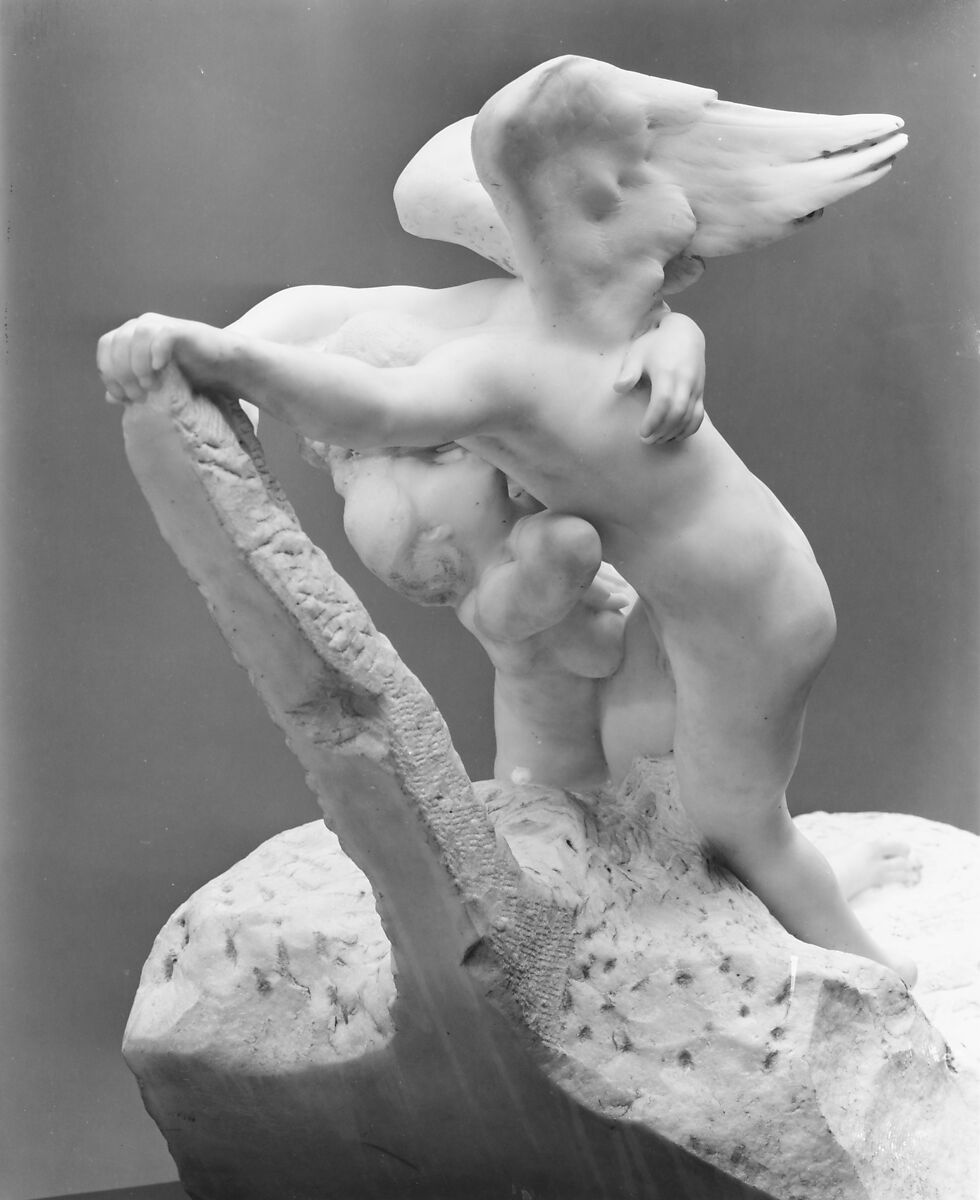 Cupid and Psyche, Auguste Rodin (French, Paris 1840–1917 Meudon), Marble, French