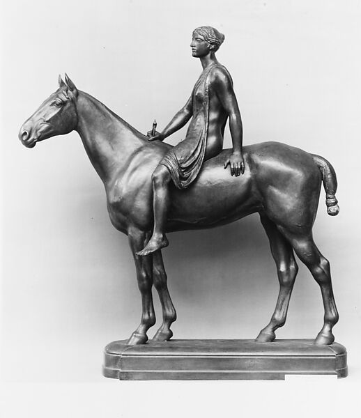 Mounted Amazon, Louis Tuaillon (German, Berlin 1862–1919 Berlin), Bronze, German 