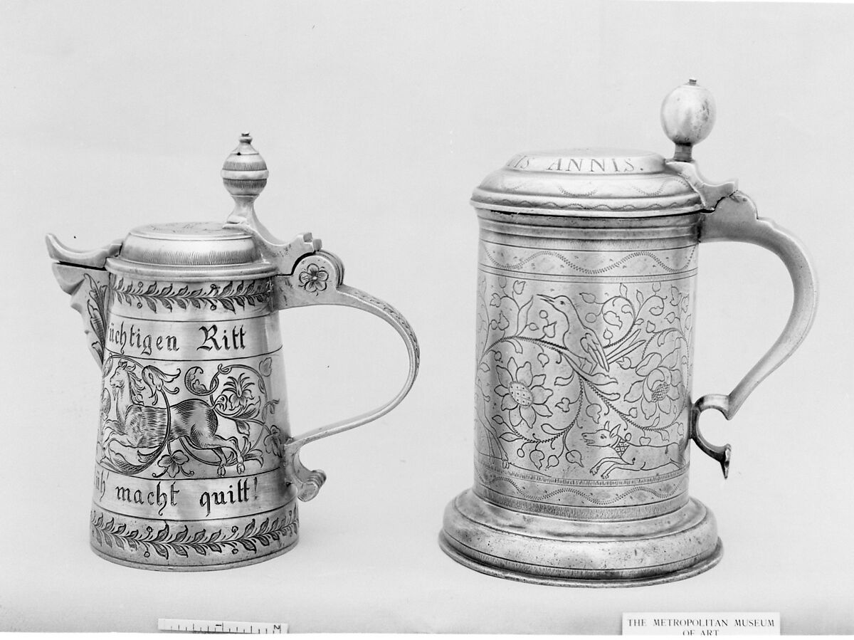 Tankard, Christian Friedrich (1691–1769), Pewter, German, Freystadt 