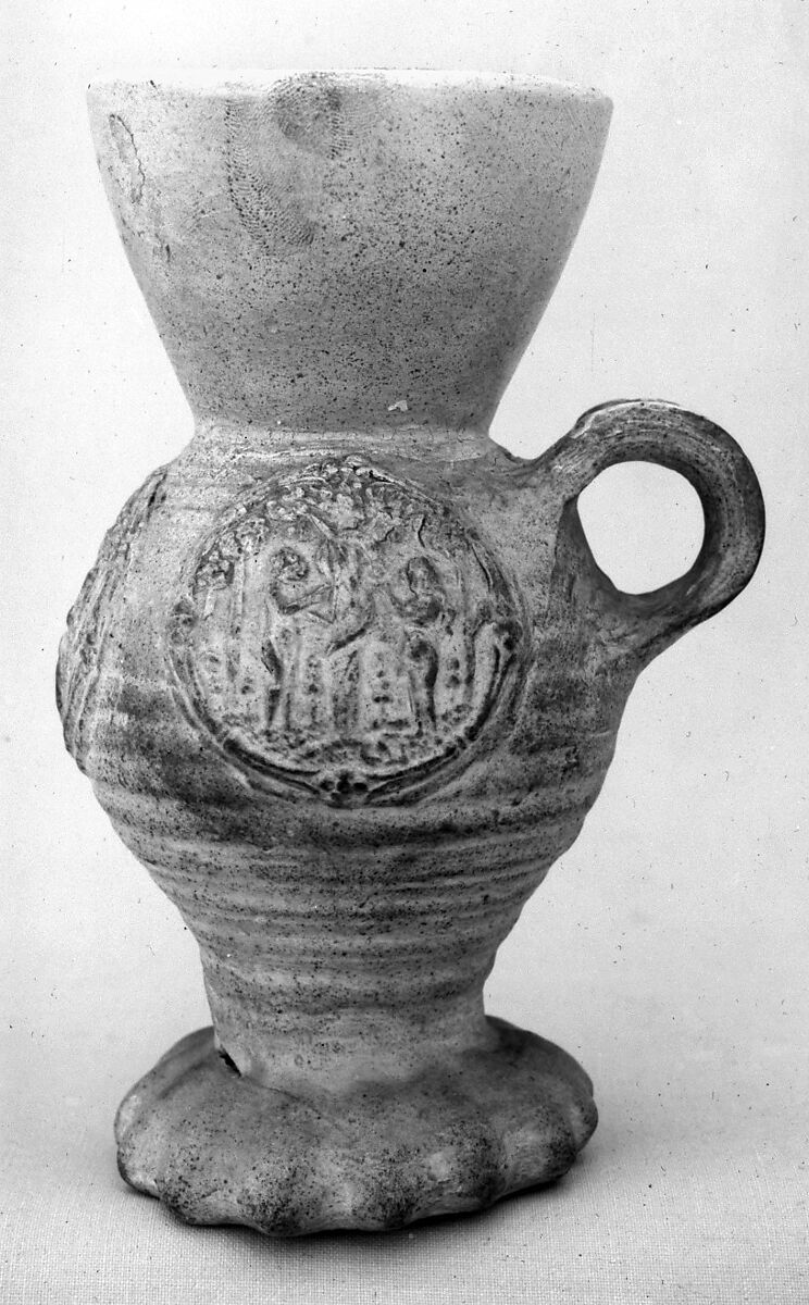 Jug, Stoneware, German, Siegburg 