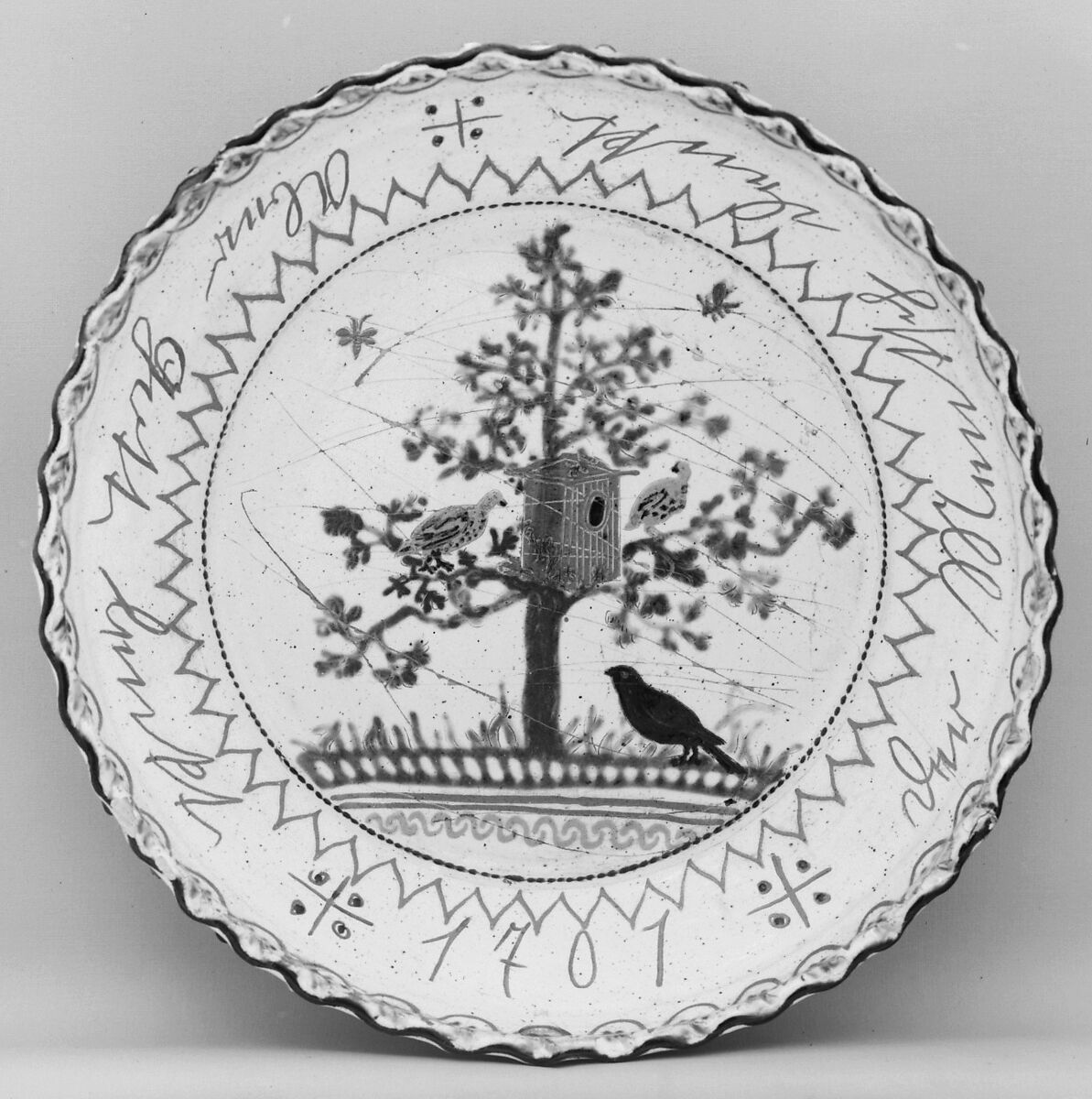Plate, Glazed earthenware, German, Lower Rhine region 