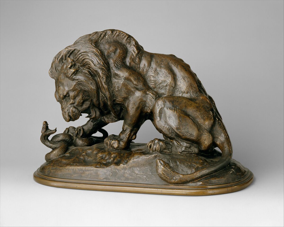 Antoine-Louis Barye | Lion and Serpent (Lion au Serpent) | French | The  Metropolitan Museum of Art