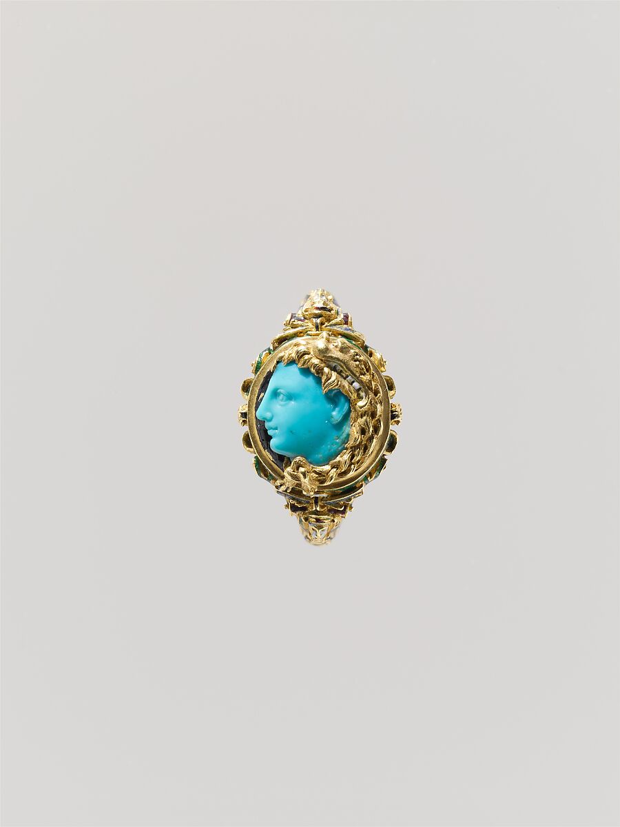 Alexander the Great (?), Turquoise, enamel, gold, probably Italian