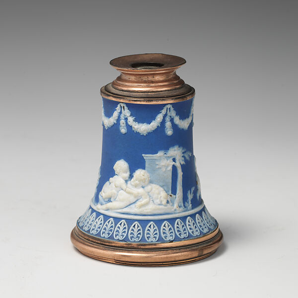 Spy or opera glass, Josiah Wedgwood (British, Burslem, Stoke-on-Trent 1730–1795 Burslem, Stoke-on-Trent), Jasperware, gold, British, Etruria, Staffordshire
