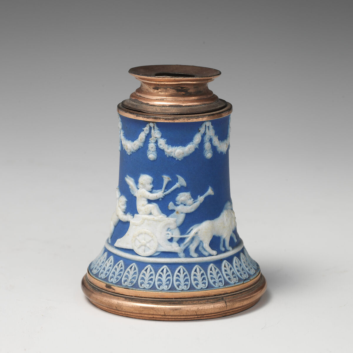 Spy or opera glass, Josiah Wedgwood (British, Burslem, Stoke-on-Trent 1730–1795 Burslem, Stoke-on-Trent), Jasperware, gold, British, Etruria, Staffordshire 