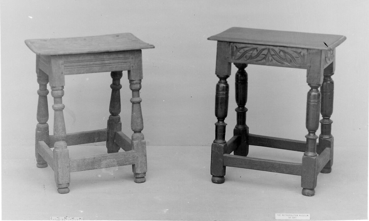 Stool, Oak, British