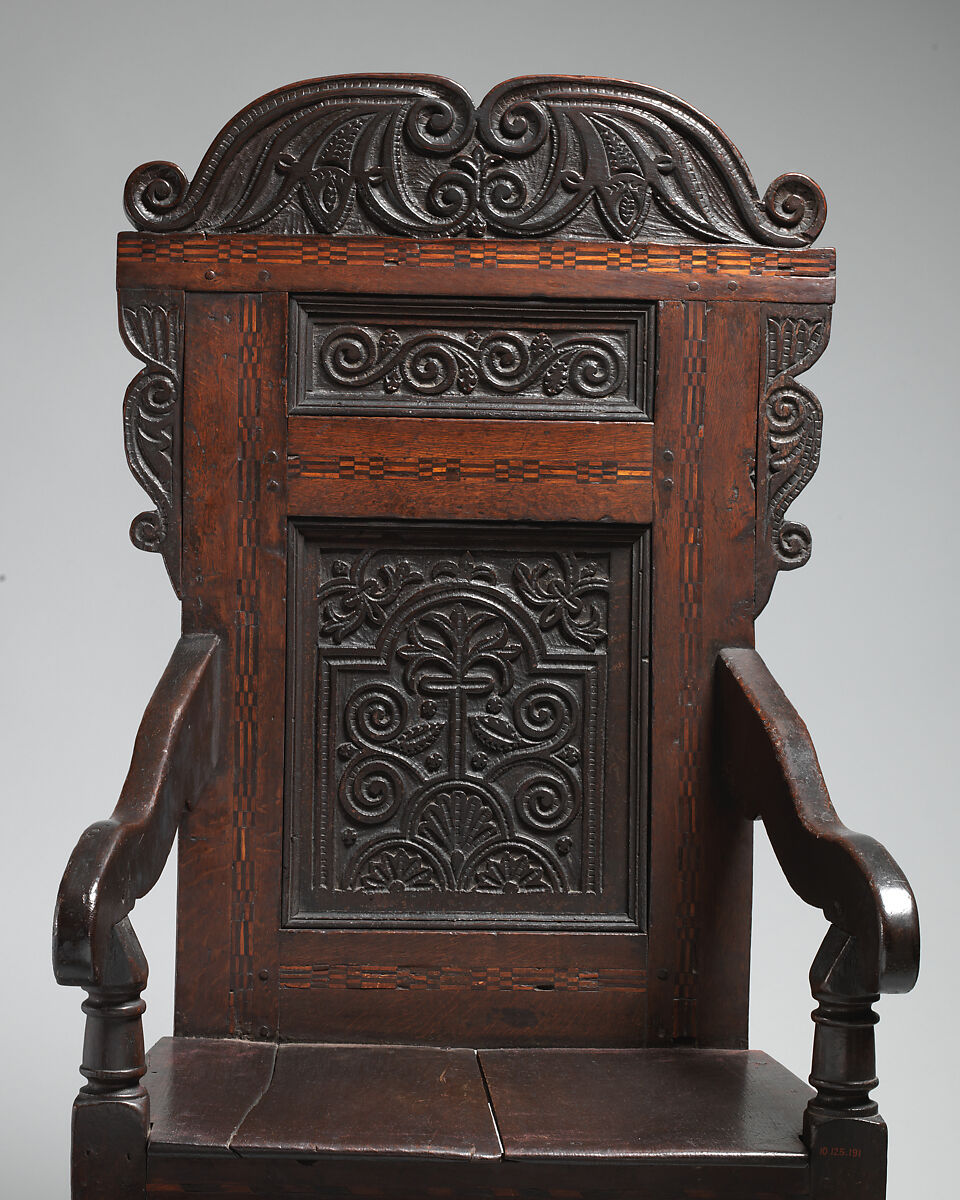 Wainscot armchair, Oak, British