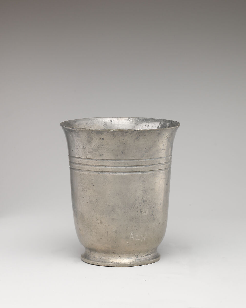 Cup, Pewter, possibly British 