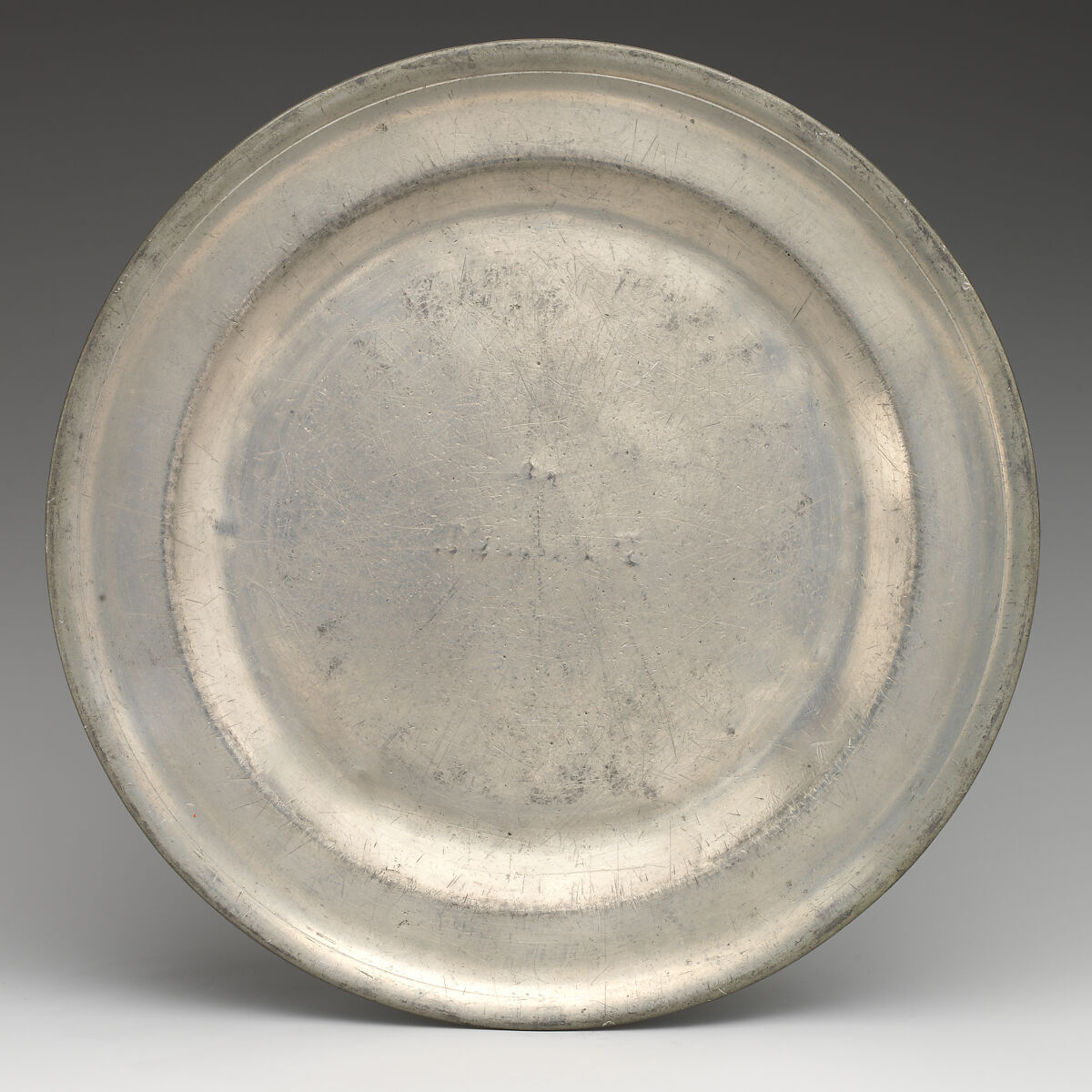 Set of four plates (part of a set), Robert L. Bush, Pewter, British, Bristol