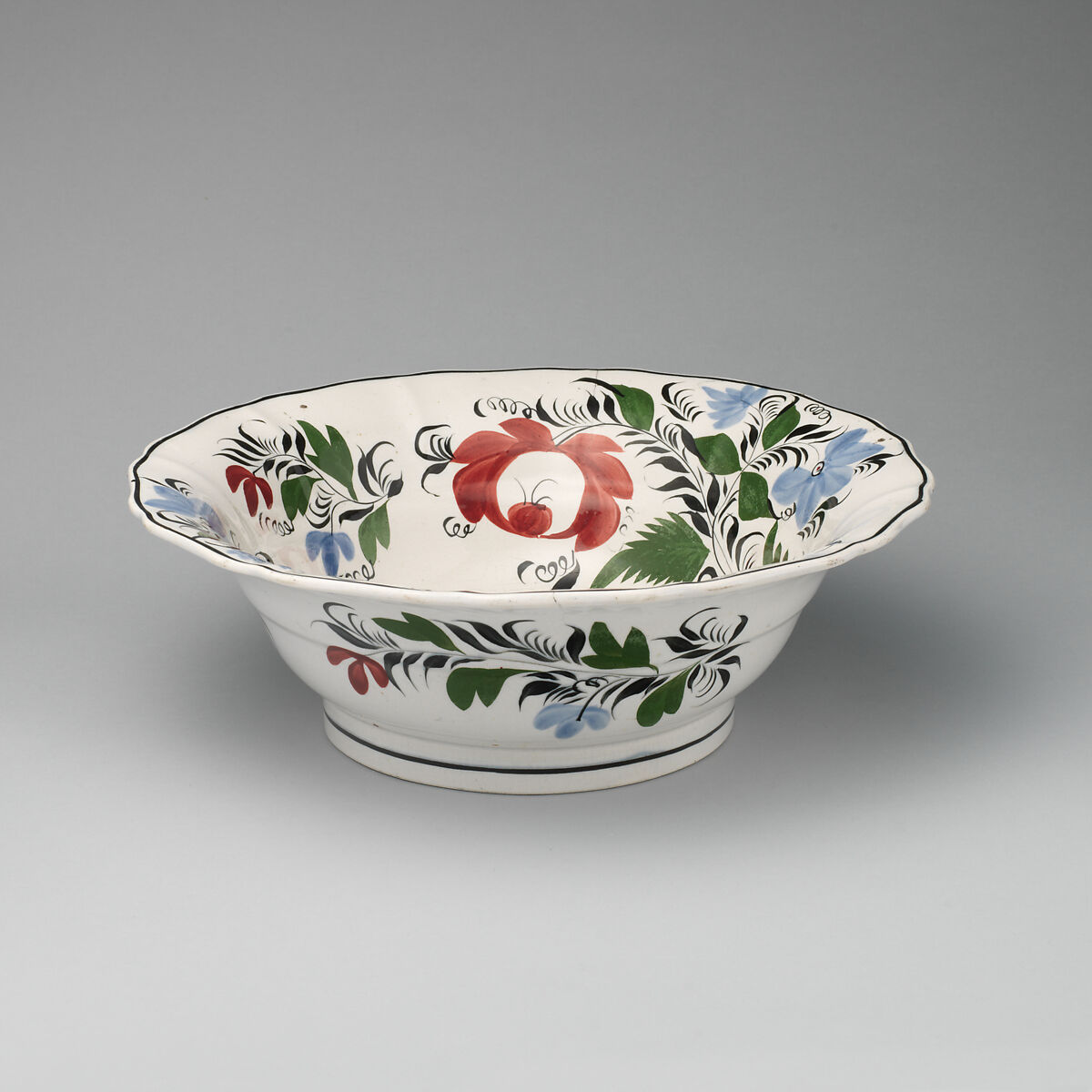 Bowl (part of a set), William Adams (British, Greenfield, Staffordshire 1798–1865), Lead-glazed earthenware, British, Staffordshire 