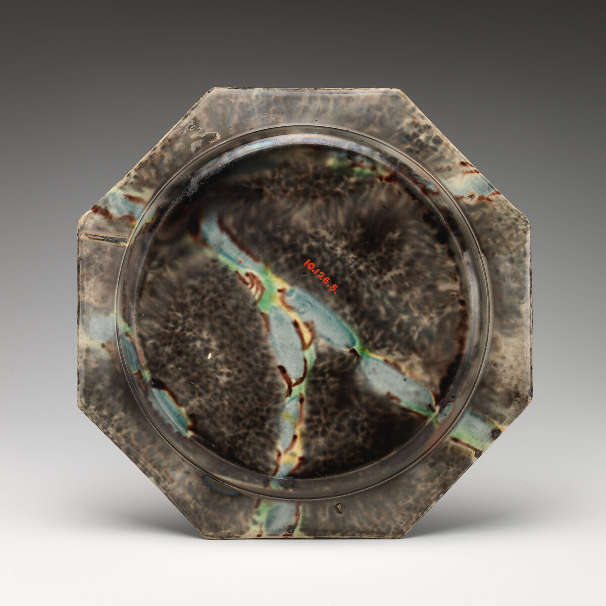 Plate, Style of Whieldon type, Earthenware, glazed, British, Staffordshire