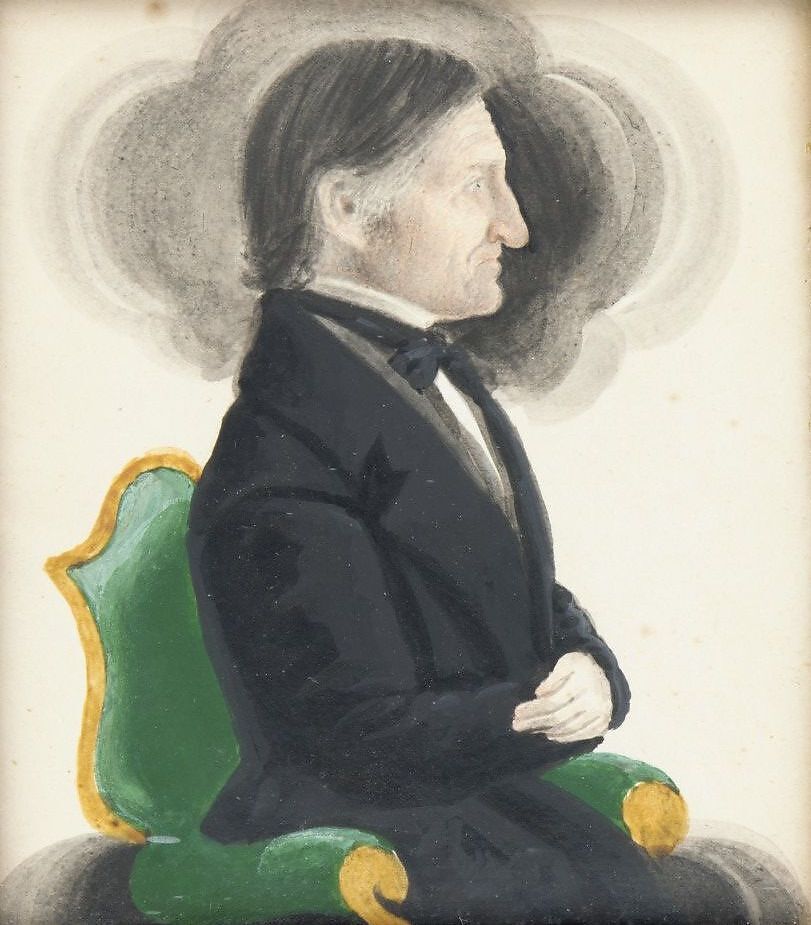 Portrait of an Old Gentleman, James Sanford Ellsworth (1802–1873), Watercolor on paper, American 