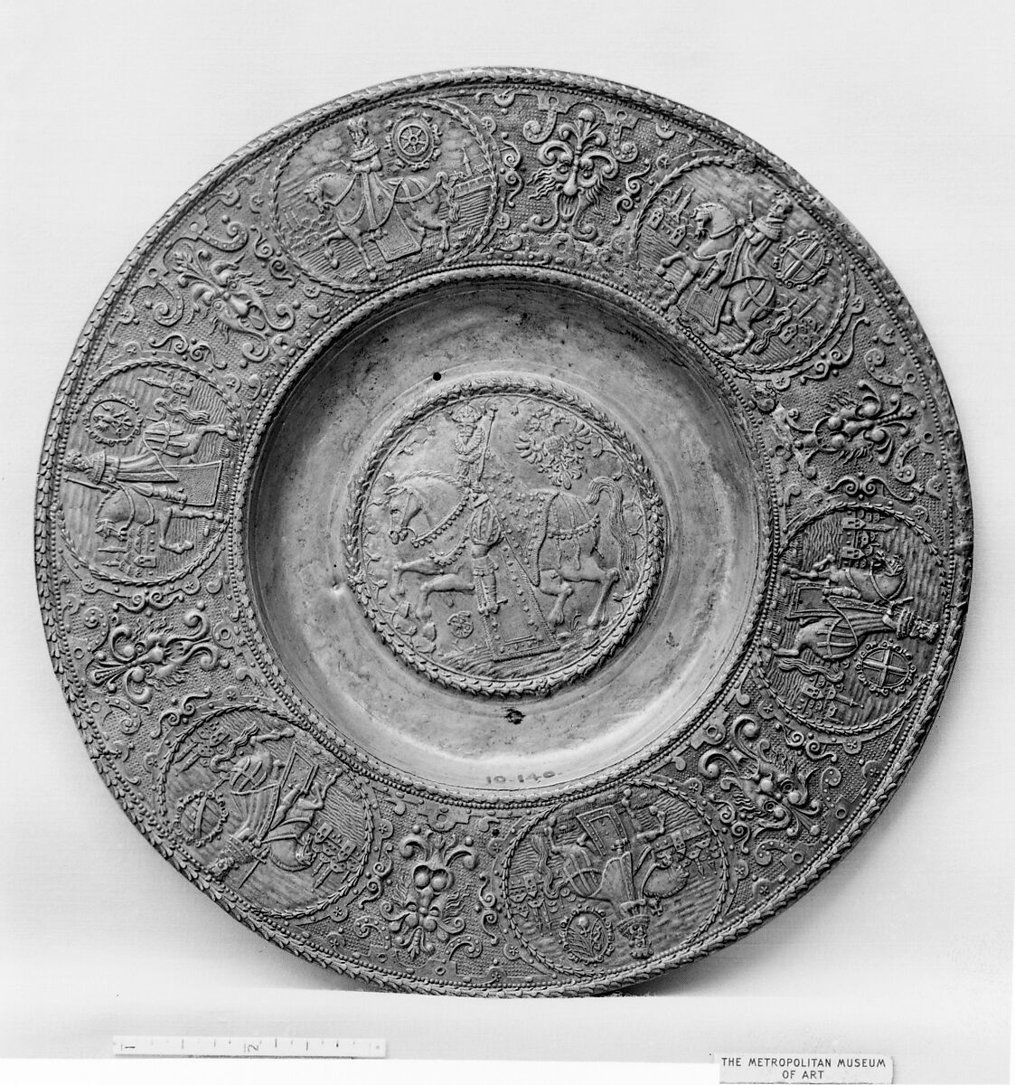 Plate (Kaiserteller), Paulus Öham the younger (master 1634, died 1671), Pewter, German, Nuremberg 