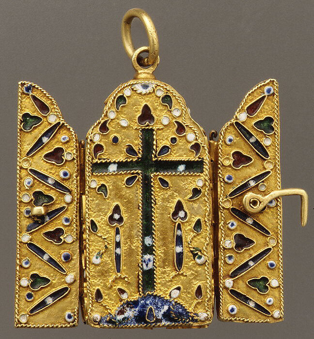 Scenes of the Passion, Boxwood, feathers, gold, enamel, possibly Mexican
