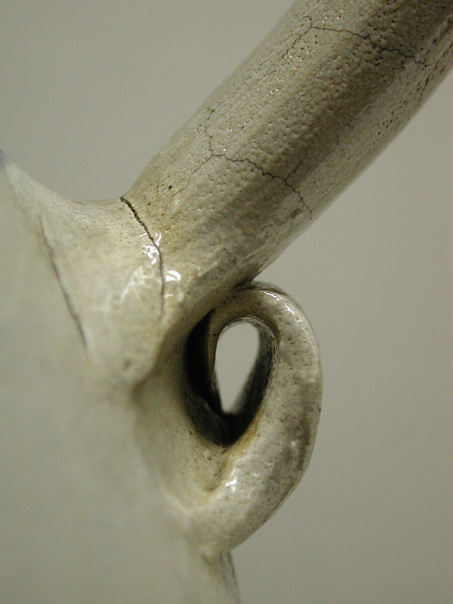 Jug, Salt-glazed stoneware; pewter, German, Westerwald