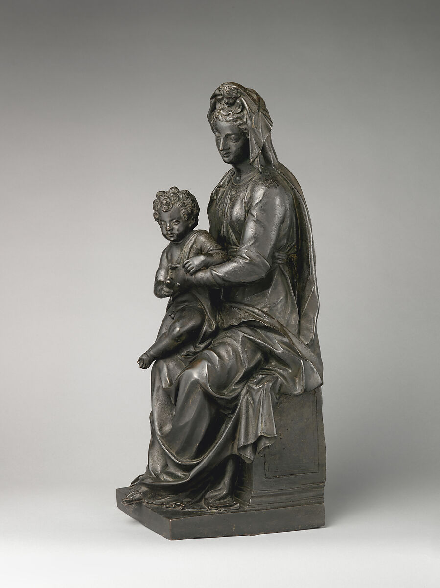 Virgin and child, Niccolò Roccatagliata (Italian, born Genoa, active 1593–1636), Bronze, Italian, Venice