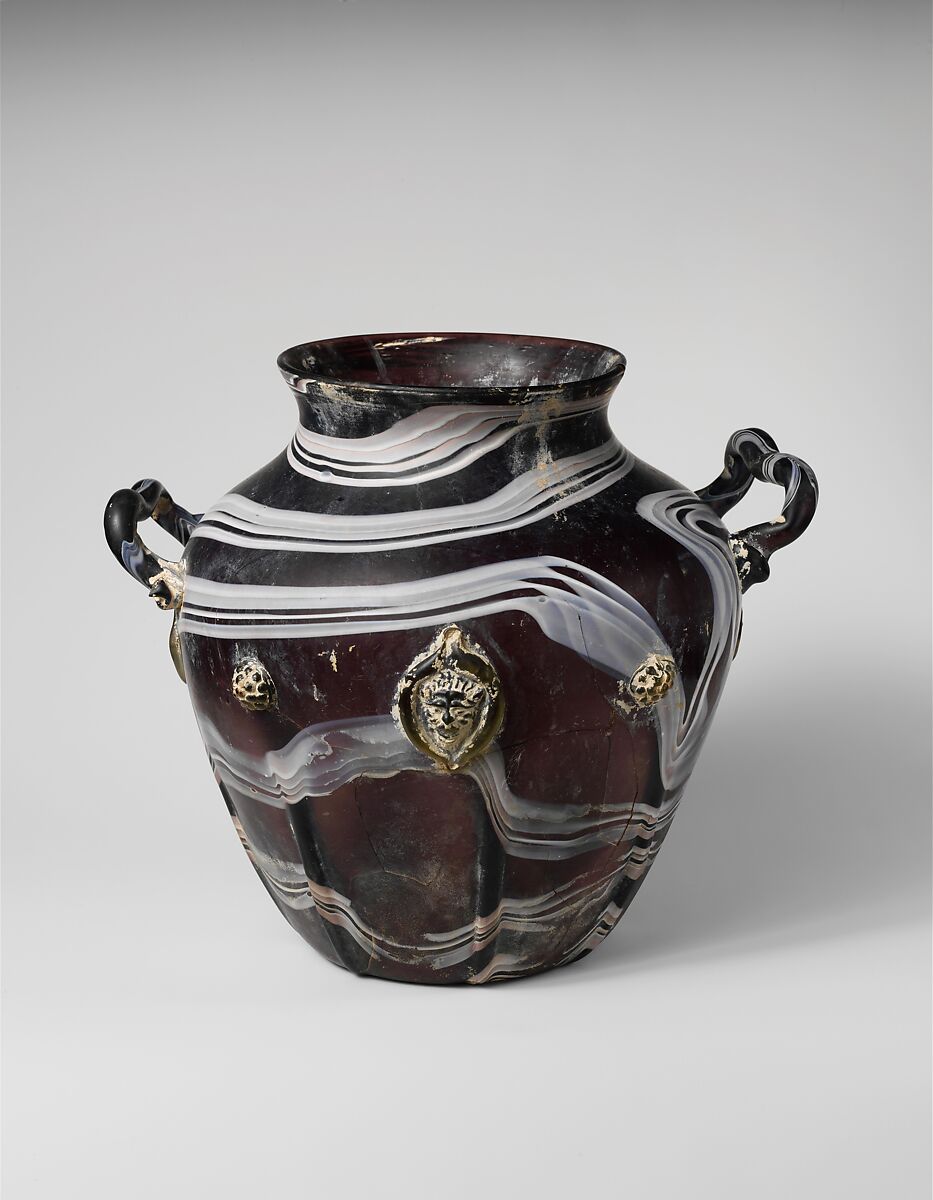 Urn with cover, Glass, Italian, Venice (Murano)