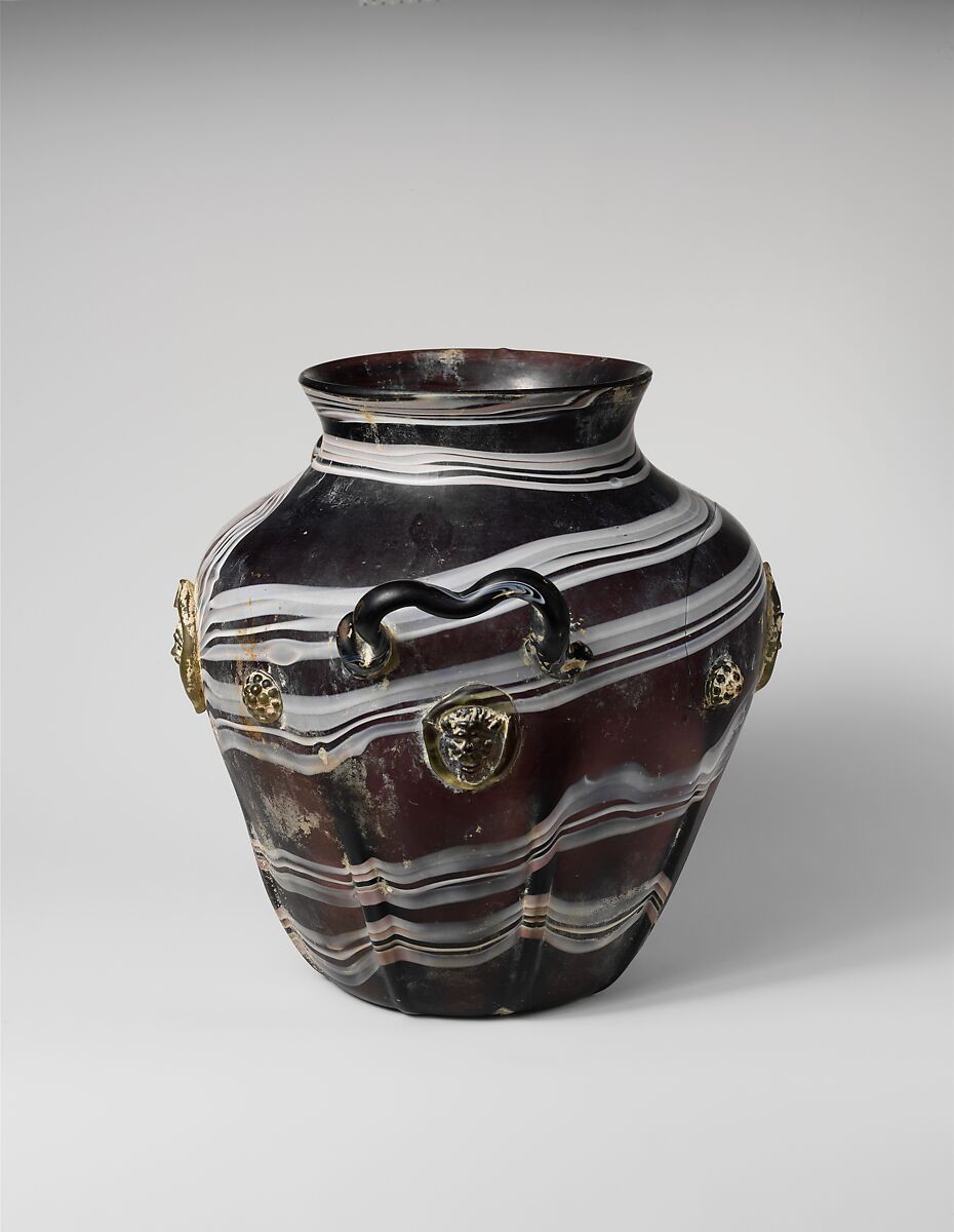 Urn with cover, Glass, Italian, Venice (Murano)