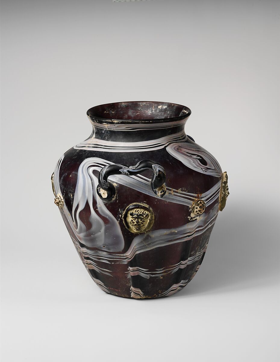Urn with cover, Glass, Italian, Venice (Murano)