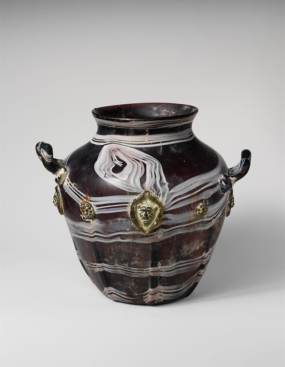 Urn with cover, Glass, Italian, Venice (Murano)