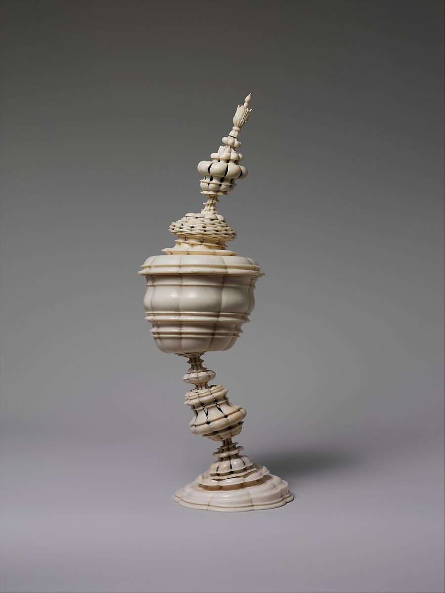 Standing cup with cover, Lorenz Zick, Ivory, German, Nuremberg